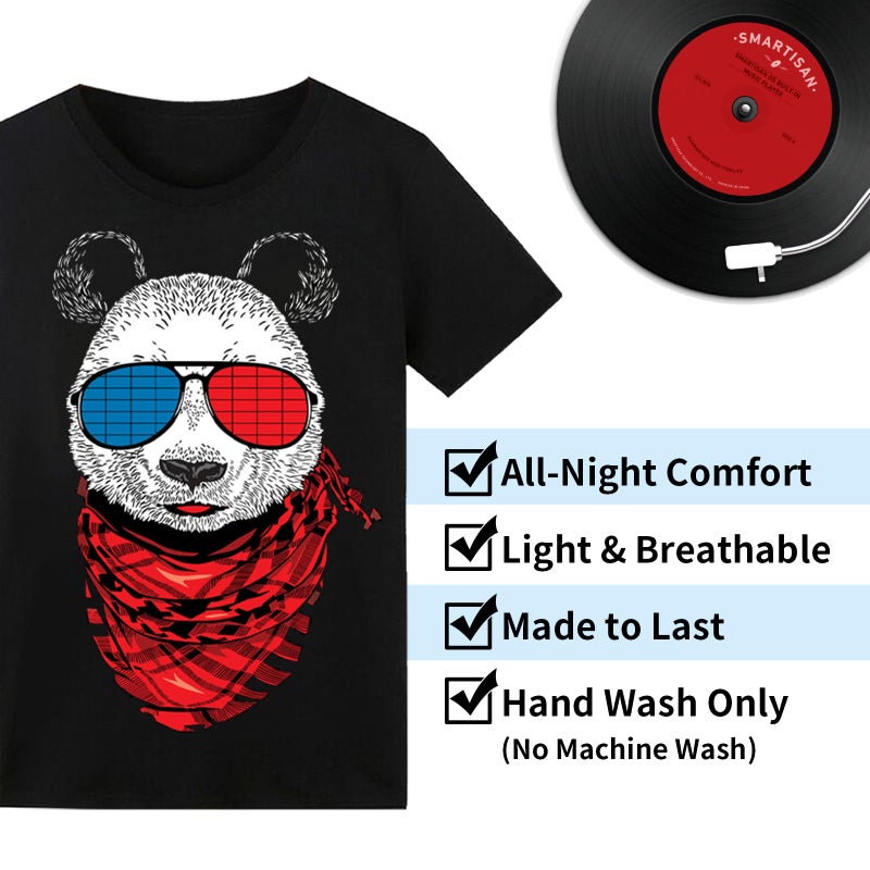 SOOoEC Sound Activated LED T-Shirt, Glow in The Dark Light Up Shirt for Men, Neon Shirt for Rave, Glow Party, Concert, Halloween - Image 4